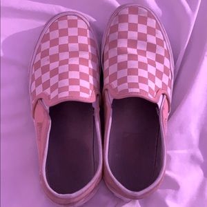Pink checkered vans
